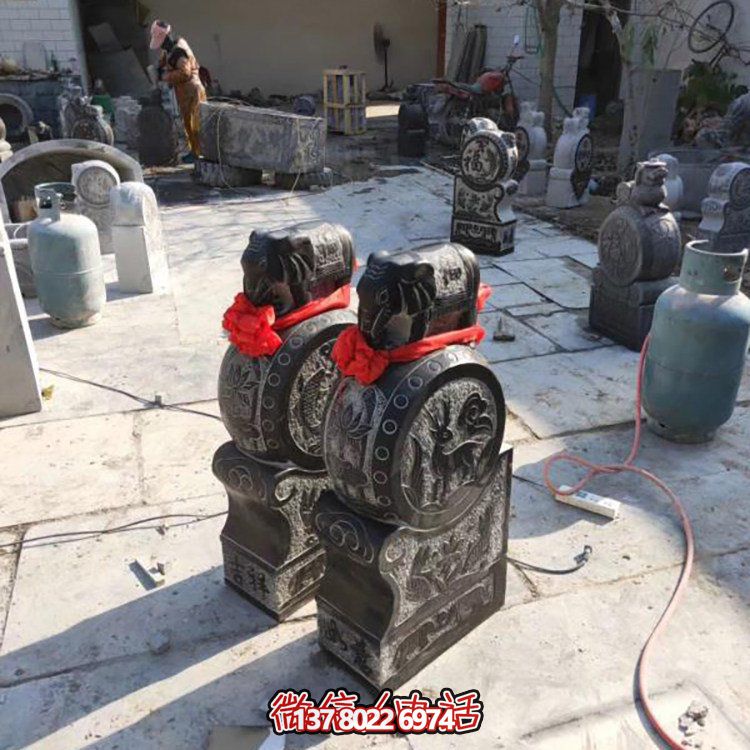 精美大理石仿古舊門墩雕塑，打造完美中式庭院