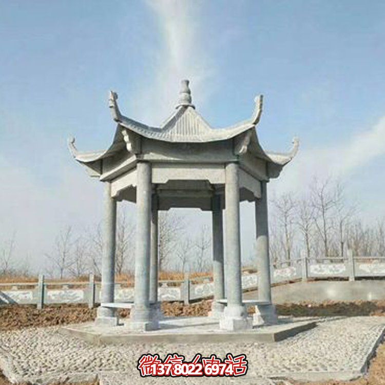 中式園林石亭恢復(fù)古樸，演繹雄偉