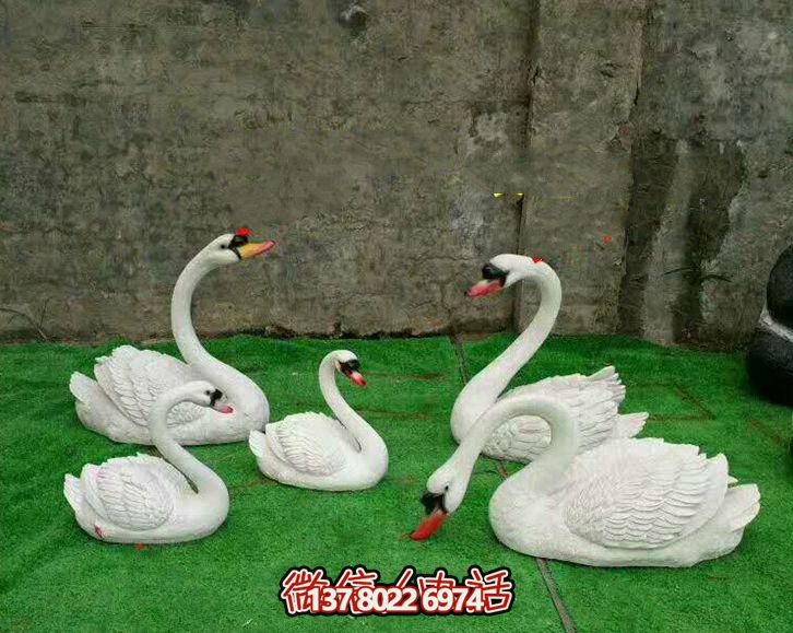 雕塑仿真天鵝，裝飾庭院、酒店、別墅等空間