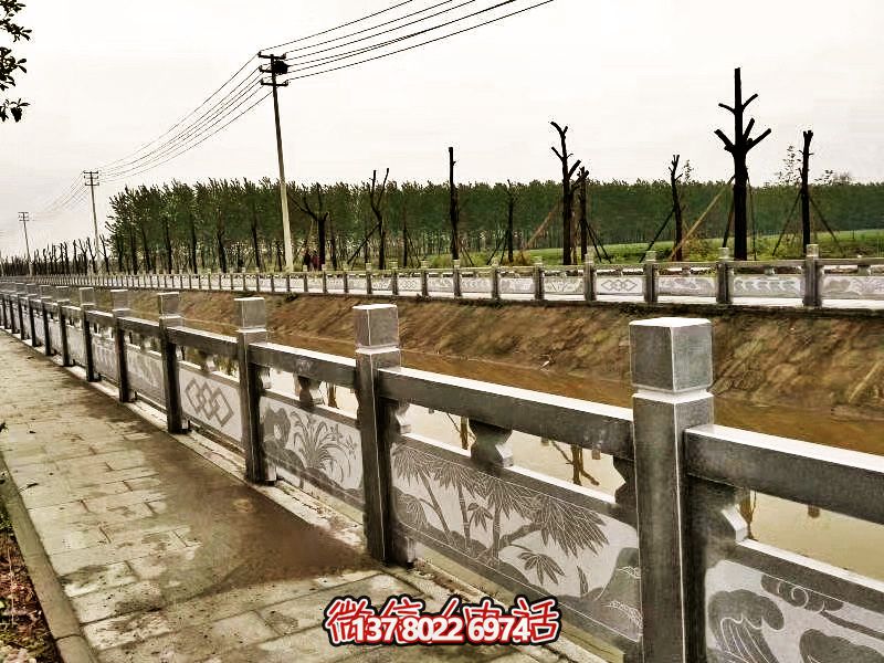 美化城市河道，完美防護(hù)欄桿，大理石裝飾