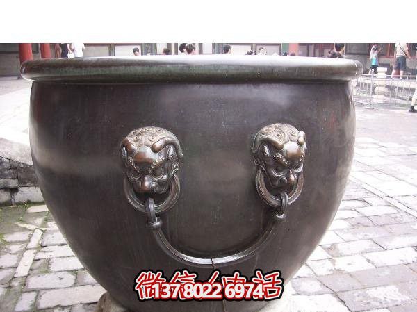 靈動雕塑——狴犴銅雕藝術(shù)缸 靈動雕塑——狴犴銅雕藝術(shù)缸
