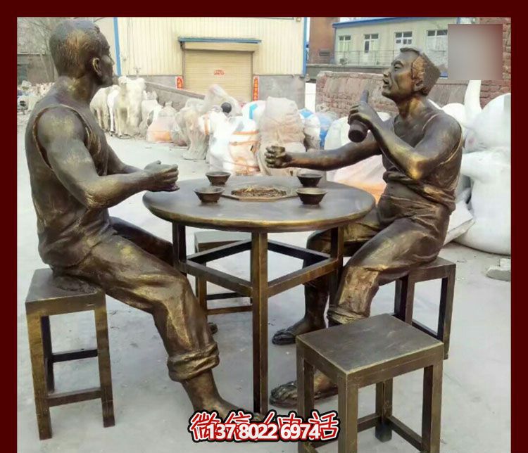 傳承文化，融入雕塑，銅雕人物給你一個(gè)古典的庭院別墅