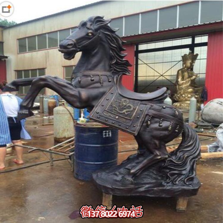 玻璃鋼仿銅戰(zhàn)馬擺件，裝飾你的家