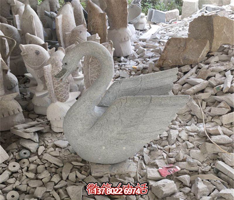 大理石創(chuàng)意天鵝雕塑，美麗大理景區(qū)的精品藝術(shù)品