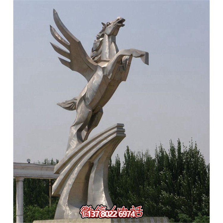不銹鋼拉絲雕塑，點綴廣場、學(xué)校及園林景觀