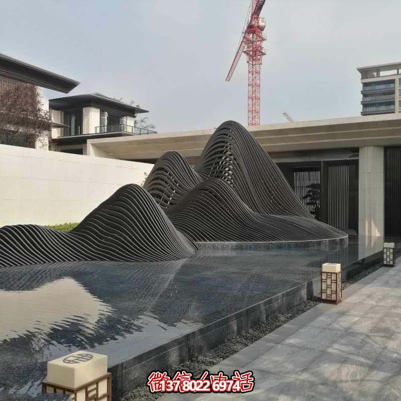 精致不銹鋼鐵藝假山，景觀抽象庭院裝飾別墅