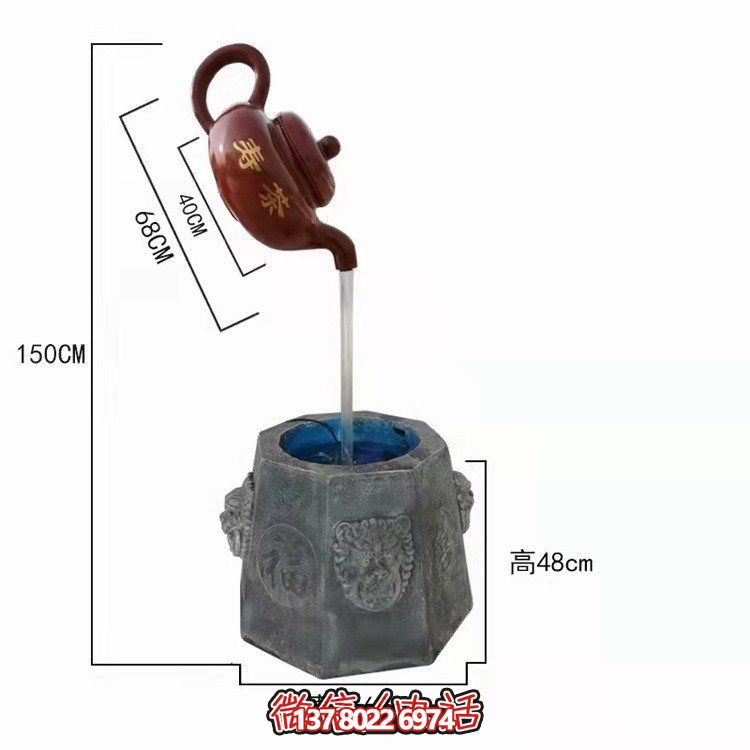 玻璃鋼大型懸空擺件，打造戶外流水天雕塑