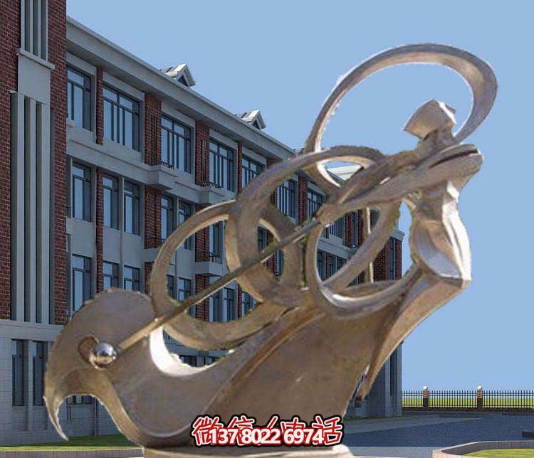 不銹鋼抽象高爾夫球雕塑，點綴景區(qū)園林
