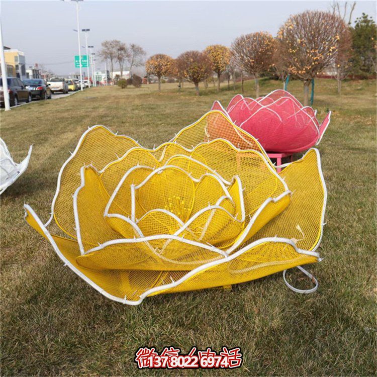 不銹鋼玫瑰花鏤空雕塑擺件，點(diǎn)綴戶外公園花園