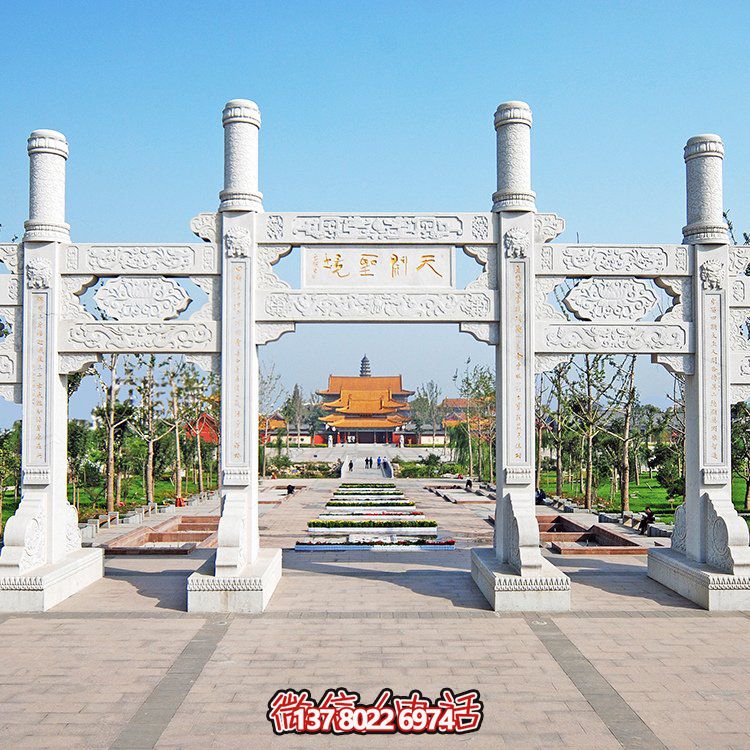 精美大理石石雕多門牌坊雕塑，讓你領(lǐng)略大理景區(qū)的精彩
