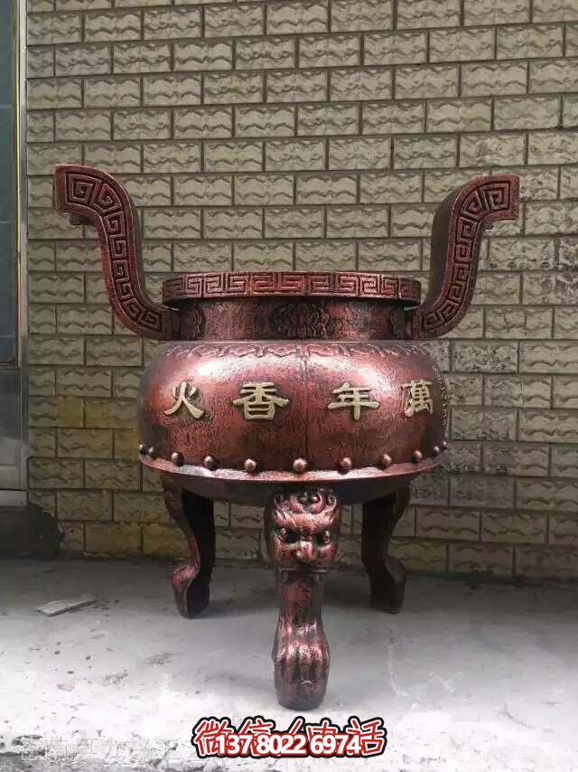 紅銅香爐，來自古老寺院的精美鑄造