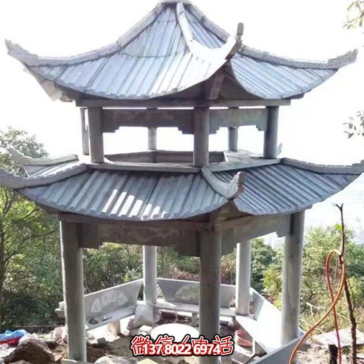 經(jīng)典雙層大理石雕塑涼亭，給你不一樣的室外體驗(yàn)