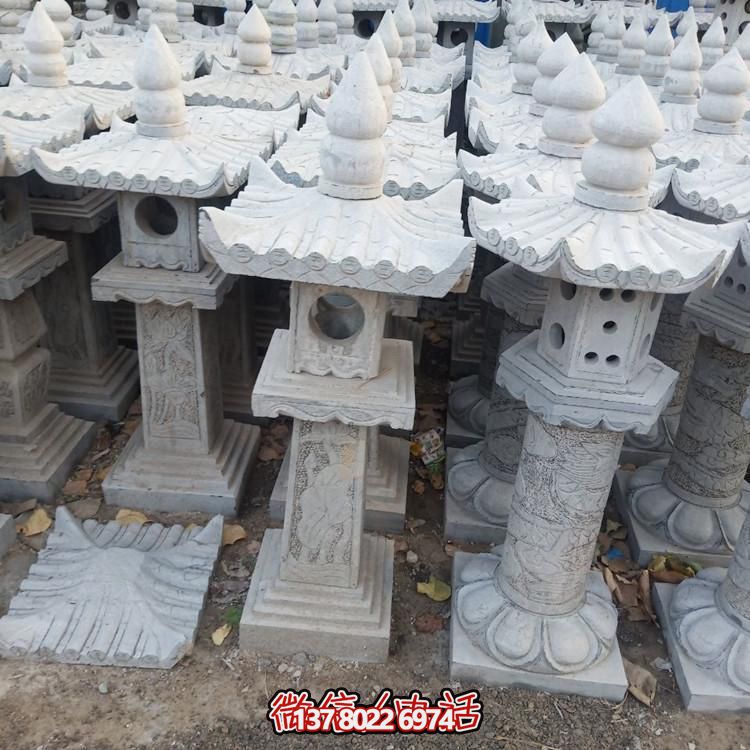 精美手工雕刻青石中式石燈擺件，打造完美園林裝飾
