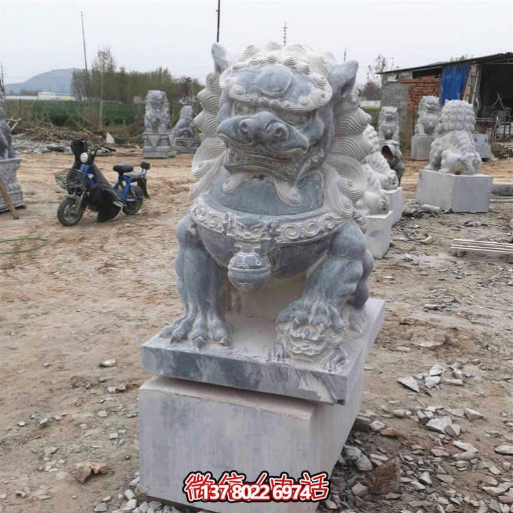 仿古大理石石雕獅子雕塑，為你的園林景觀增添經(jīng)典風(fēng)采