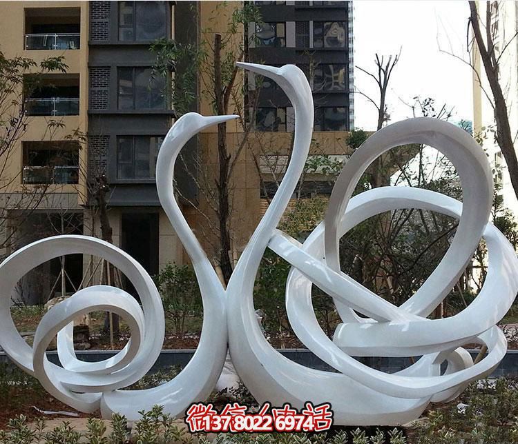 創(chuàng)意天鵝雕塑，為公園和小區(qū)帶來抽象的藝術(shù)氛圍