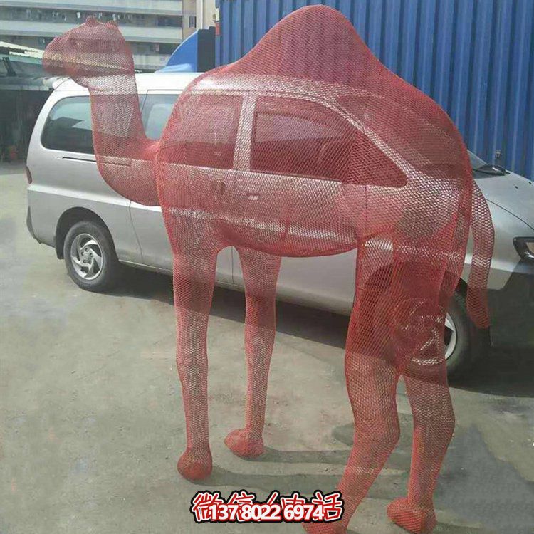 不銹鋼網(wǎng)格景觀雕塑，點綴廣場美景