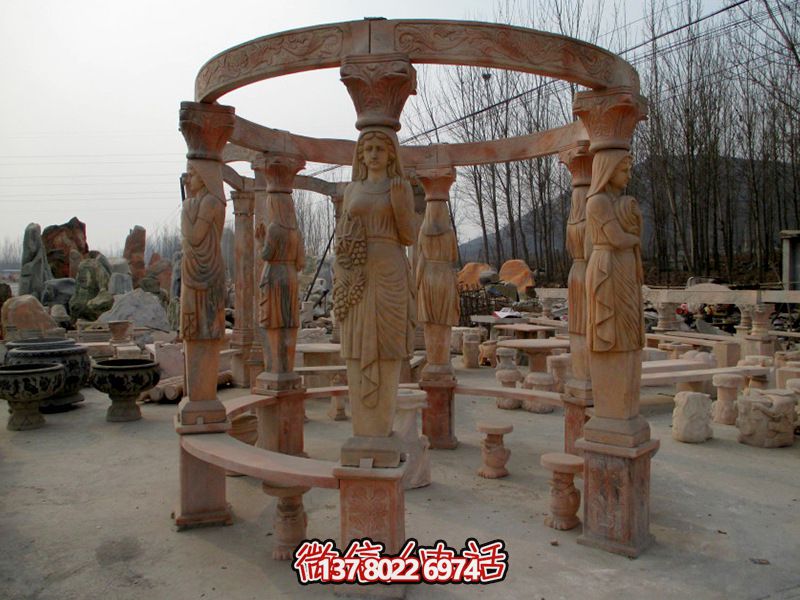 歐式?jīng)鐾?,圓形露天人物石柱擺放城市廣場裝飾 歐式?jīng)鐾ぃ瑘A形露天人物石柱擺放城市廣場裝飾