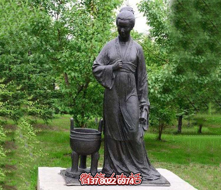 宋代婉約風(fēng)青銅鍛造銅雕，李清照詩意縈繞