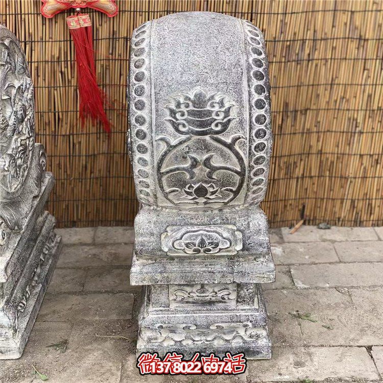 青石石雕抱鼓，點(diǎn)綴園林之美