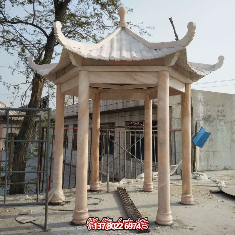 大理石休閑涼亭，美化庭院陽臺