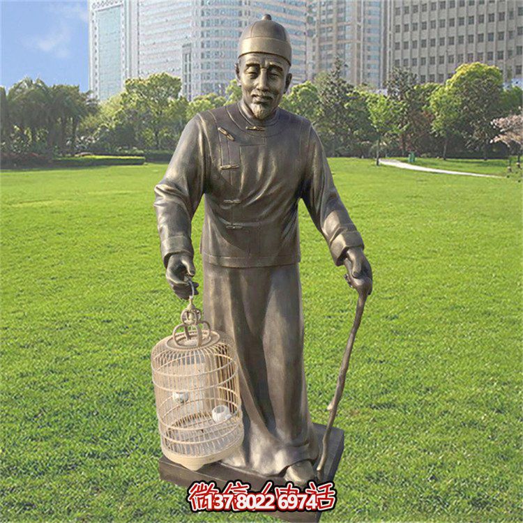 仿古風(fēng)格玻璃鋼雕像，為公園提供優(yōu)雅的民俗裝飾