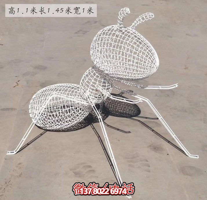 不銹鋼網(wǎng)格照明螞蟻雕塑，點亮大型園林景觀
