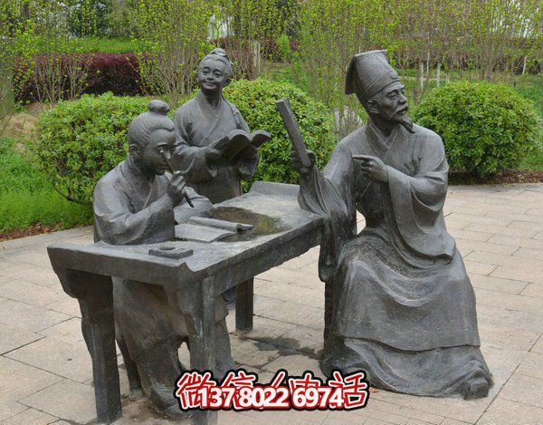 古代庭院景區(qū)，一起讀書、雕塑、感受古風