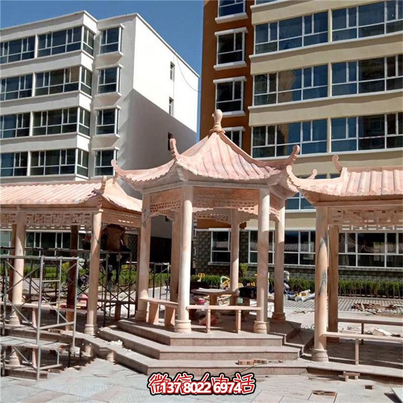 精美雕刻大理石涼亭，為小區(qū)、公園、休閑區(qū)帶來獨特視覺享受