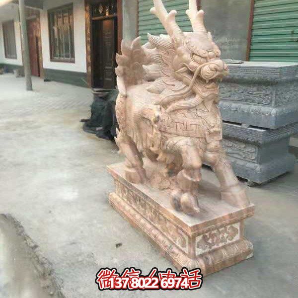 高端定制大理石石雕獅子雕塑，裝點(diǎn)大型庭院、別墅、門(mén)口，招財(cái)又安全