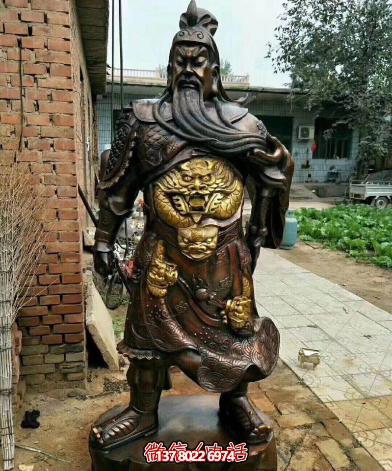 關(guān)公銅雕，大型景區(qū)寺廟開業(yè)招財供奉雕塑