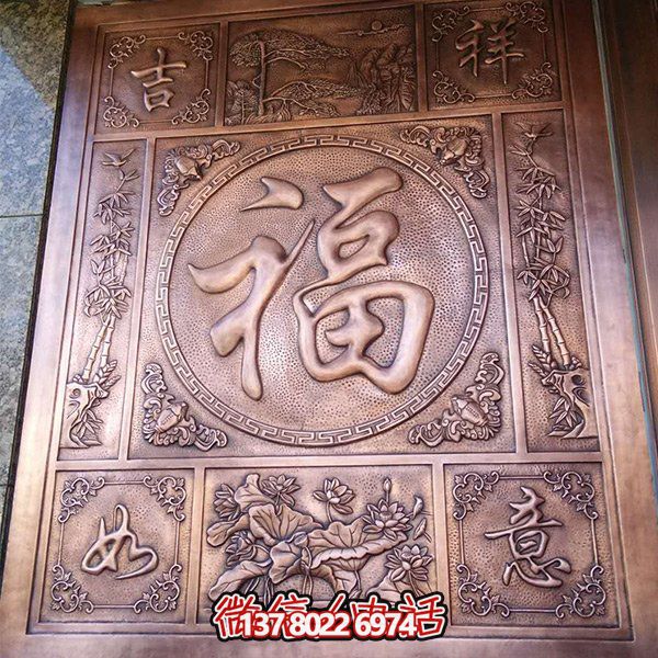 精美銅雕壁畫(huà)，打造精致的園林庭院室內(nèi)裝飾