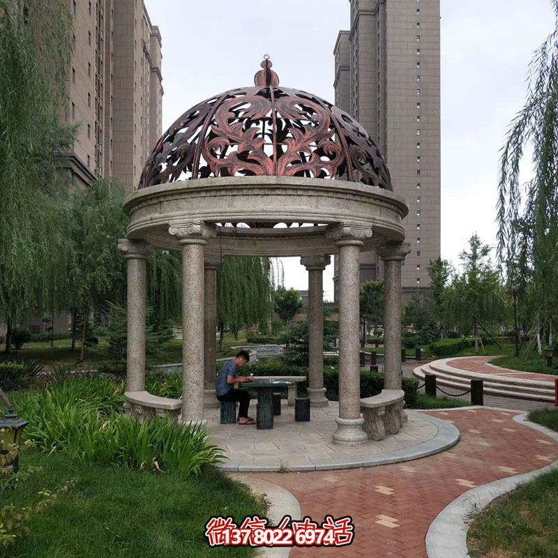 高端歐式鏤空涼亭，打造完美小區(qū)廣場