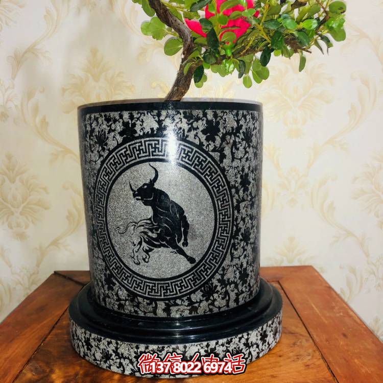手工精美石雕花盆，點亮您的室外空間