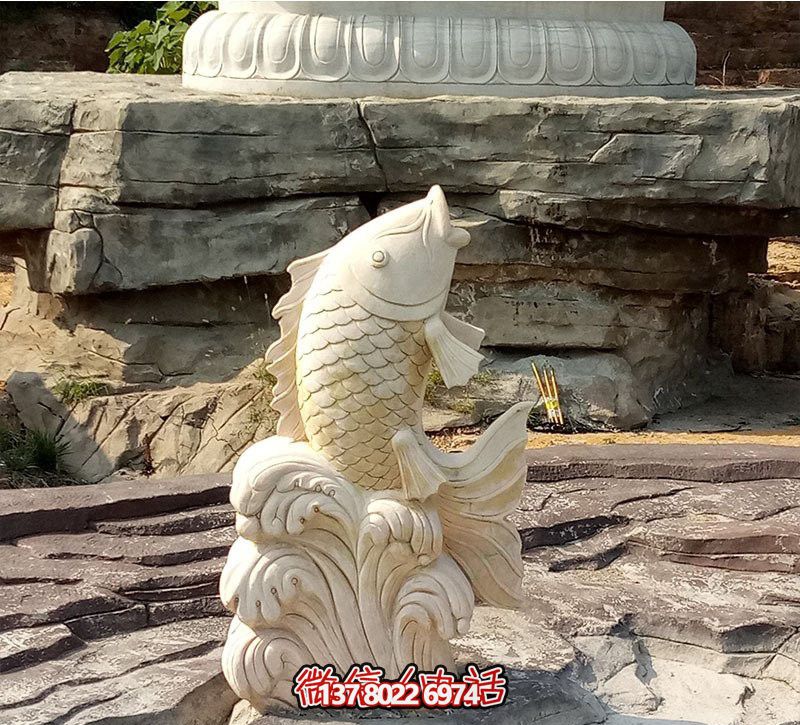 漢白玉石雕塑，點綴公園景觀，增添創(chuàng)意噴水裝置