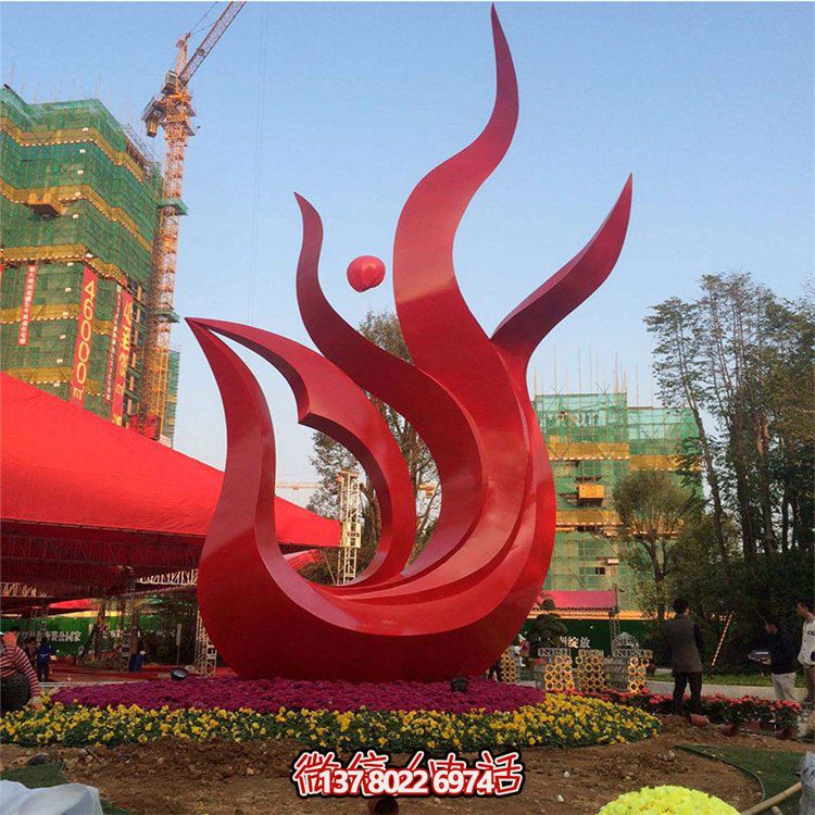 精美不銹鋼鳳凰雕塑，點(diǎn)綴精致小區(qū)、別墅環(huán)境