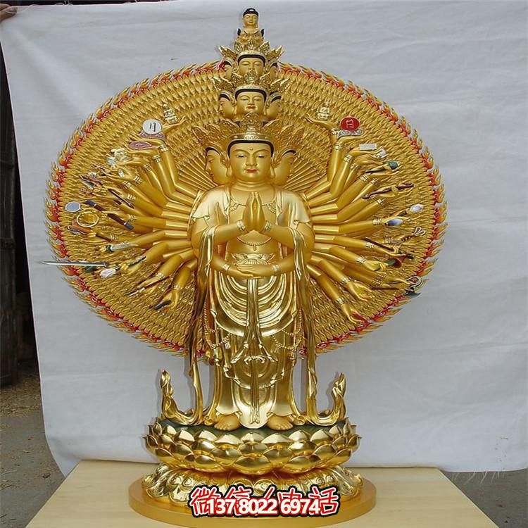 純金打造千手觀音雕塑，傳承宗教文化