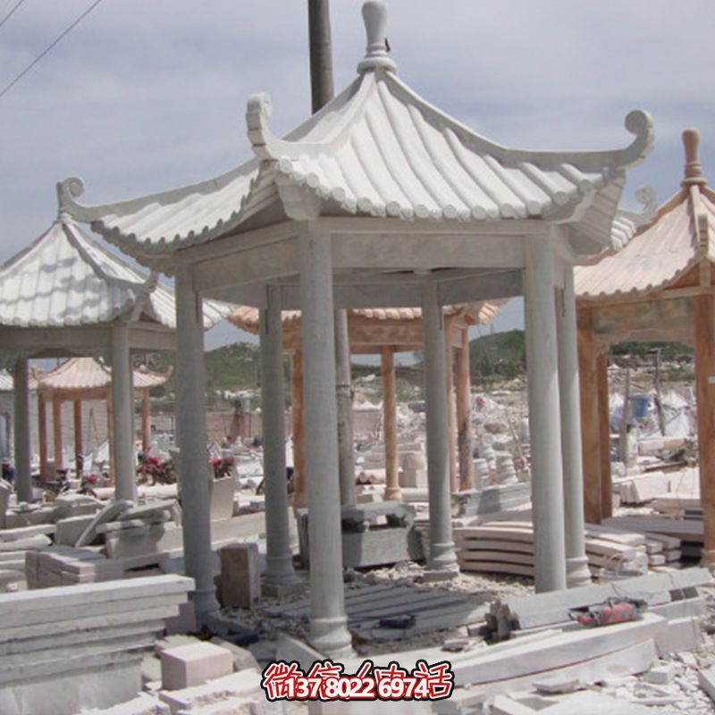 休閑小型大理石涼亭，為別墅園林增添溫馨氣息