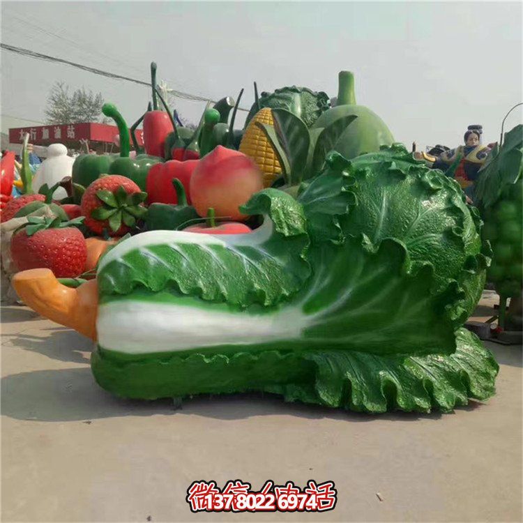 玻璃鋼仿真白菜雕塑，為您的園林戶(hù)外添彩