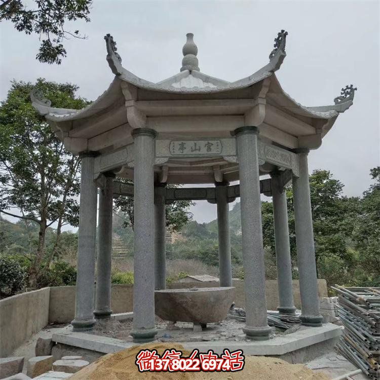 大理石雕刻中式?jīng)鐾?，美化景區(qū)園林戶外環(huán)境
