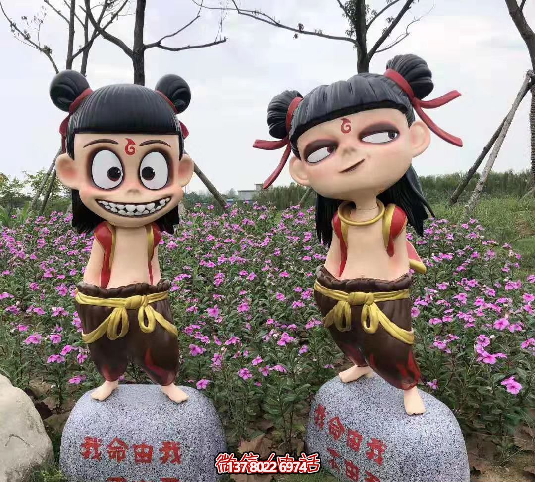 哪吒彩繪玻璃鋼雕塑，為公園廣場(chǎng)帶來(lái)獨(dú)特藝術(shù)氛圍