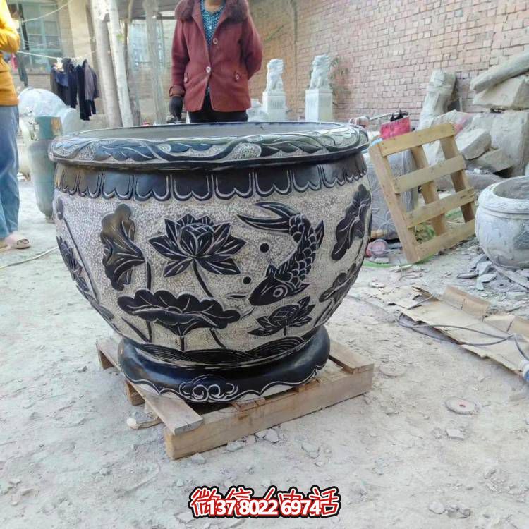 天然石頭缸，仿古雕刻，裝點(diǎn)家園