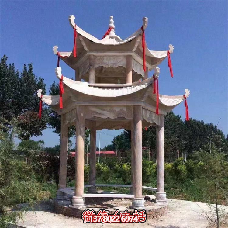 古典式園林雕塑，打造涼亭小區(qū)尊貴裝點(diǎn)
