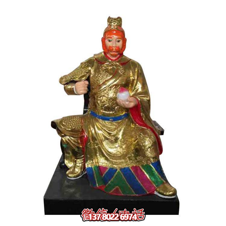 玻璃鋼佛像，金烤漆噴涂