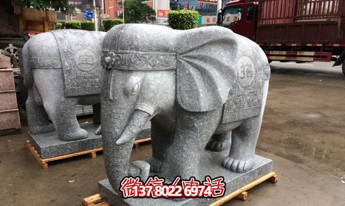 精美大理石雕塑藝術(shù)品，驚艷展現(xiàn)大象的宏偉氣勢