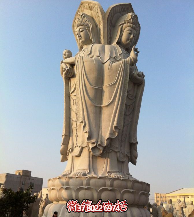 大型觀音大理石雕塑，精美的園林景觀裝飾