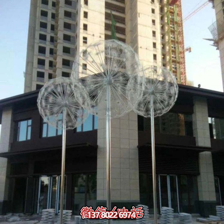 不銹鋼植物景觀(guān)雕塑，點(diǎn)綴商業(yè)酒店
