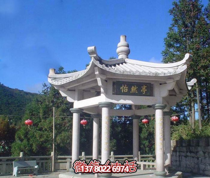 怡然仿古戶外建筑漢白玉擺放，增添農(nóng)場景觀魅力