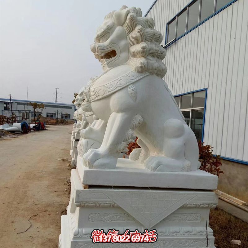 高品質(zhì)石雕麒麟雕塑，點(diǎn)綴企業(yè)公司大門口，增添鎮(zhèn)宅財(cái)運(yùn)