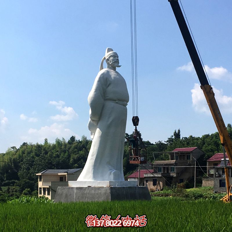 李白漢白玉雕塑，賞詩仙魅力，游覽大型景區(qū)公園