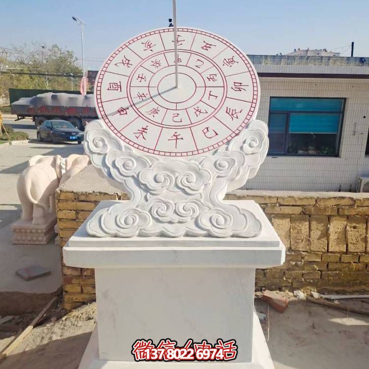 古典石雕計時器擺件，傳承校園文化